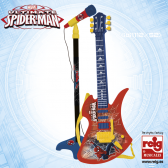 Детски комплект китара с 6 струни и микрофон Spiderman 3792 