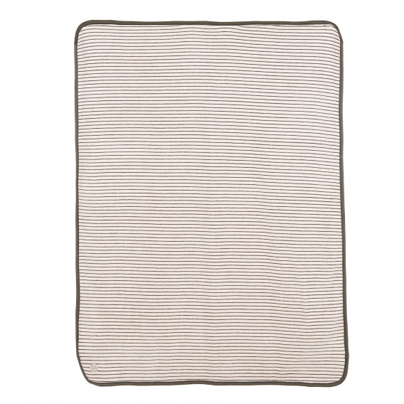 Памучно двулицево одеяло, кафяво и бяло Boboli 379357 3