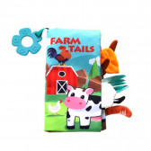 Образователна текстилна книжка с чесалка Farm tails Kikkaboo 379459 