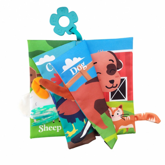 Образователна текстилна книжка с чесалка Farm tails Kikkaboo 379460 2