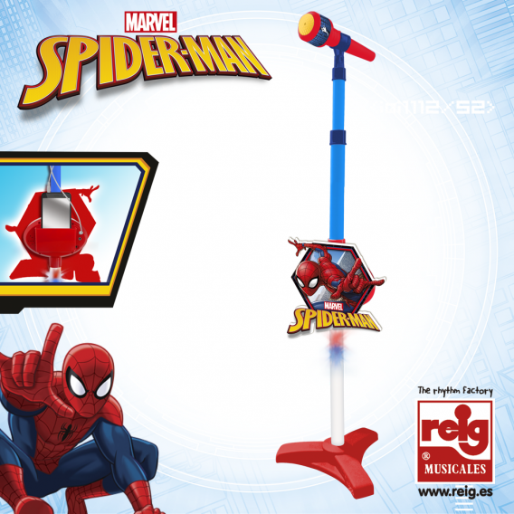 Детски микрофон със стойка Spiderman 3795 