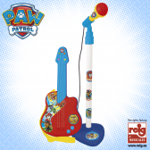 Детски комплект китара и микрофон, синьо-червен Paw patrol 3796 