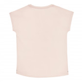 Тениска с къс ръкав и логото на бранда, розова Pepe Jeans 379621 4