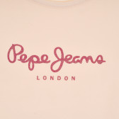 Тениска с лого на бранда, розова Pepe Jeans 379639 2