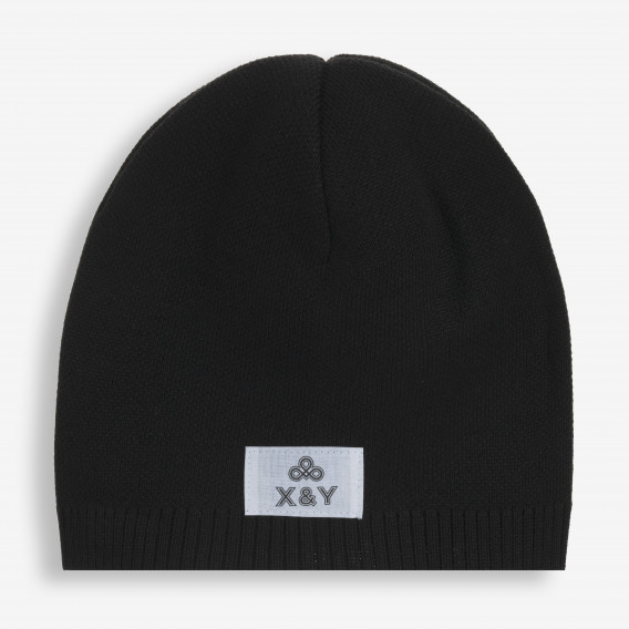 Вълнена шапка с логото на бранда, черна PIPPO&PEPPA 379675 