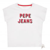 Тениска с декоративна панделка, розова Pepe Jeans 379901 