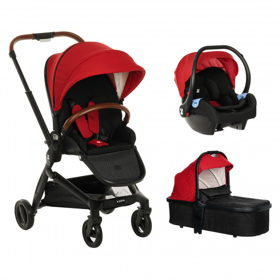 Бебешка количка 3-в-1 ZIZITO Harmony Lux, червена ZIZITO 379946 