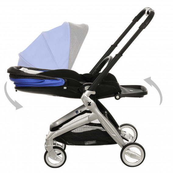Бебешка количка 3-в-1 ZIZITO Harmony Lux, кожена, синя ZIZITO 380061 28