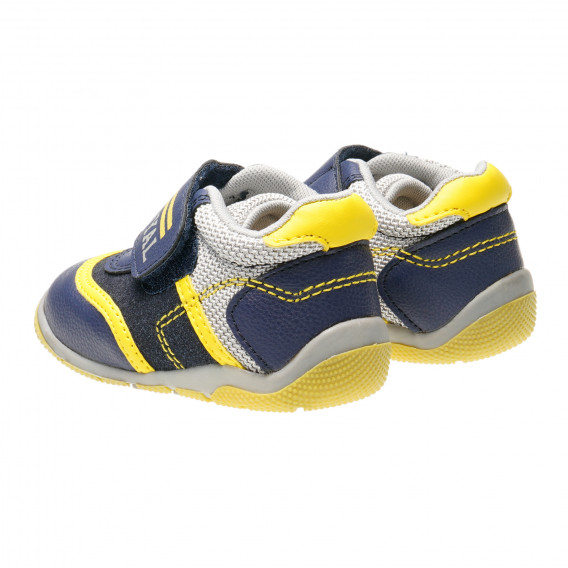 Кожени обувки за бебе момче с жълти детайли Chicco 380073 2