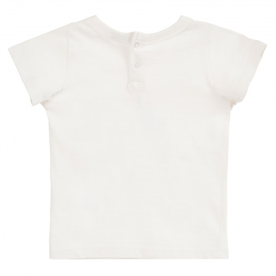 Памучна тениска за бебе за момче бяла Tape a l'oeil 380082 4