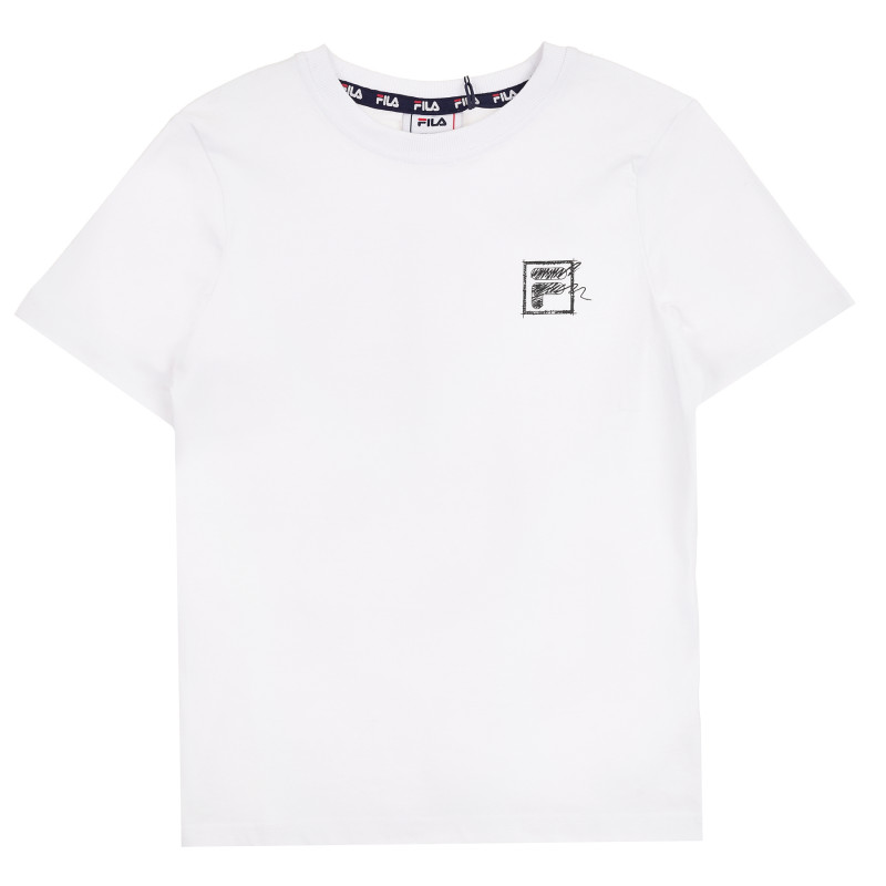 Тениска от органичен памук с логото на бранда, бяла  380576