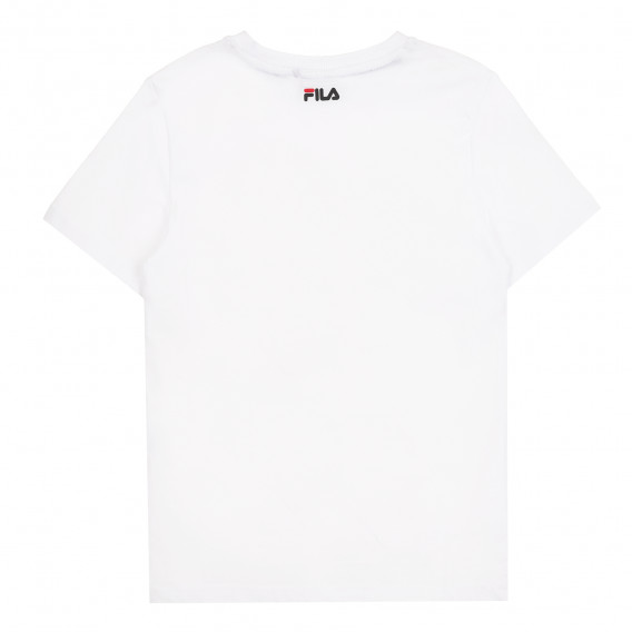 Тениска от органичен памук с логото на бранда, бяла Fila 380579 4