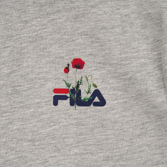 Къса тениска от органичен памук с логото на бранда, черна Fila 380589 2