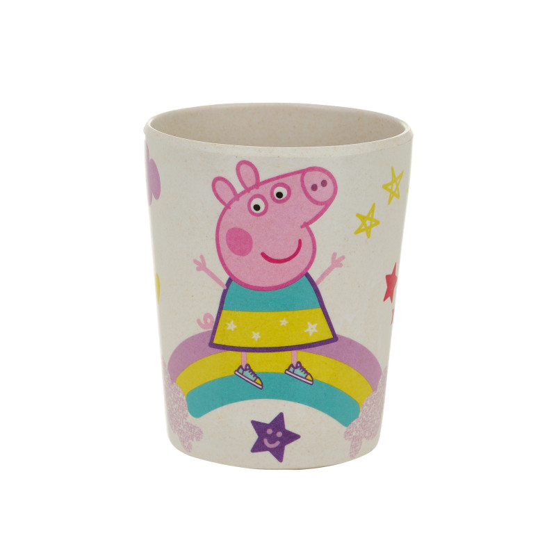 бамбукова чаша с картинка Peppa Pig 270 мл за момиче  380964