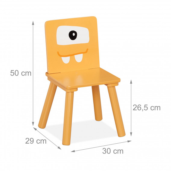 Детска дървена маса с 2 столчета- за игра, рисуване, хранене Ginger Home 381182 3