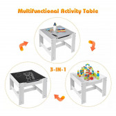 Детска дървена маса двустранна- с черна дъска  и 2 столчета Ginger Home 381262 6