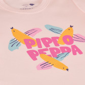 Бебешко боди с дълъг ръкав с цветна щампа на птички, розово-органичен памук PIPPO&PEPPA 381374 3