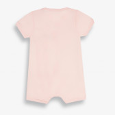Гащеризон с къс ръкав за бебе момиче, розов-органичен памук PIPPO&PEPPA 381389 2
