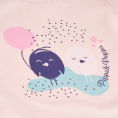 Тениска с весели мотиви за бебе, розова-органичен памук PIPPO&PEPPA 381400 3
