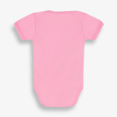 Бебешко боди с къс ръкав и странично закопчаване, розово-органичен памук PIPPO&PEPPA 381427 2