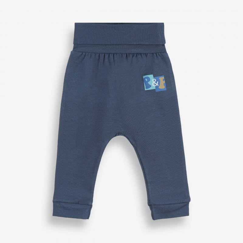 Ританки за бебе с цветна щампа, сини-органичен памук  381504