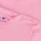 Боди с къс ръкав и пъстра щампа за бебе, розово-органичен памук PIPPO&PEPPA 381513 4
