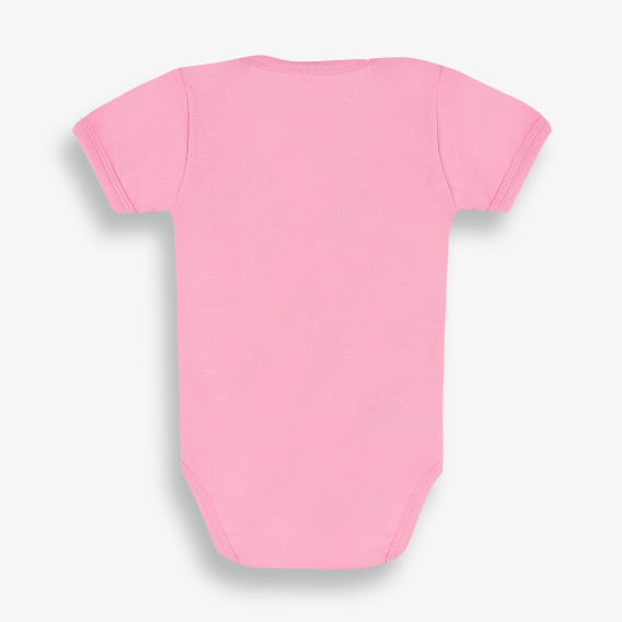 Боди с къс ръкав и многоцветни букви за бебе, розово-органичен памук PIPPO&PEPPA 381515 2