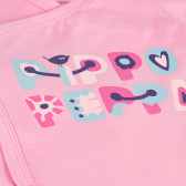 Боди с къс ръкав и многоцветни букви за бебе, розово-органичен памук PIPPO&PEPPA 381516 3