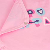 Боди с къс ръкав и многоцветни букви за бебе, розово-органичен памук PIPPO&PEPPA 381517 4
