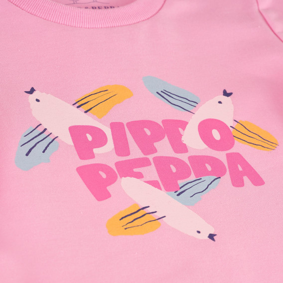 Тениска от органичен памук за бебе, розова-органичен памук PIPPO&PEPPA 381530 3