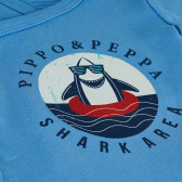 Бебешко боди с предно закопчаване Shark, синьо-органичен памук PIPPO&PEPPA 381559 3