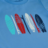 Тениска с весела щампа за бебе, синя-органичен памук PIPPO&PEPPA 381579 3
