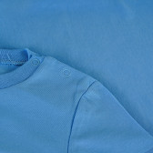 Тениска с весела щампа за бебе, синя-органичен памук PIPPO&PEPPA 381580 4