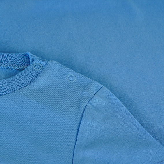 Тениска с весела щампа за бебе, синя-органичен памук PIPPO&PEPPA 381580 4