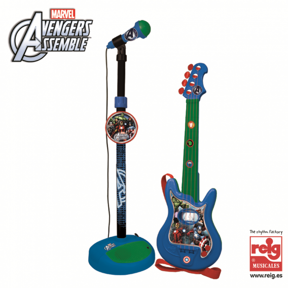 Детски комплект китара и микрофон Отмъстителите Avengers 3816 