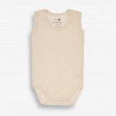 Бебешко боди без ръкав, бежово-органичен памук PIPPO&PEPPA 381601 