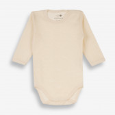 Бебешко боди с дълъг ръкав, бежово-органичен памук PIPPO&PEPPA 381605 