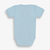 Бебешко боди с къс ръкав и щампа с морски мотиви, синьо-органичен памук PIPPO&PEPPA 381614 2