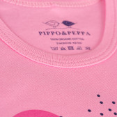 Бебешко боди без ръкав с весела щампа, розово-органичен памук PIPPO&PEPPA 381632 4
