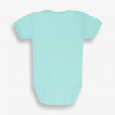 Бебшко боди с къс ръкав и цветна щампа, мента-органичен памук PIPPO&PEPPA 381654 2