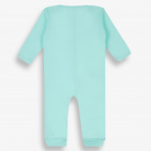 Гащеризон за бебе с дълъг ръкав и пъстроцветна щампа, мента-органичен памук PIPPO&PEPPA 381670 2