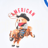 Памучен потник American Cowboy за момче, бял ALG 381752 2
