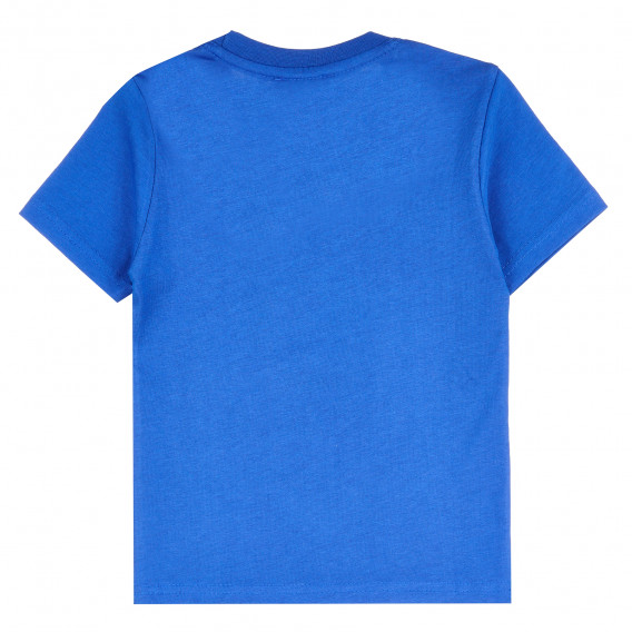 Памучна тениска с ракета за момче, синя ALG 381786 4