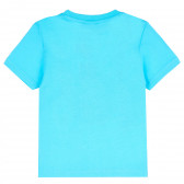Памучна тениска с ракета за момче, светло синя ALG 381790 4