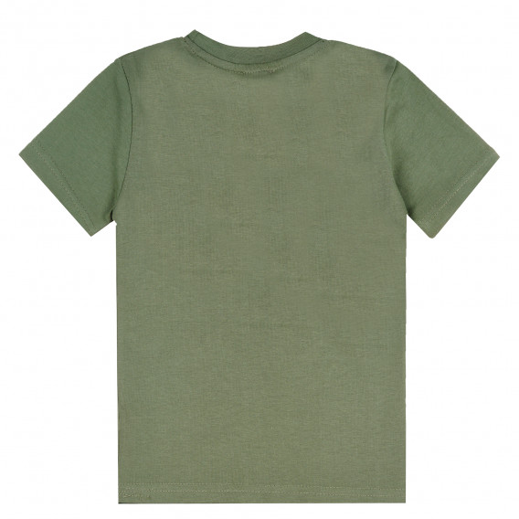 Памучна тениска с цветна щампа за момче, зелена ALG 381798 4