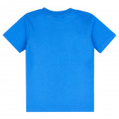 Памучна тениска с цветна щампа за момче, синя ALG 381814 4