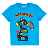 Памучна тениска Haro Workers за момче, синя ALG 381863 