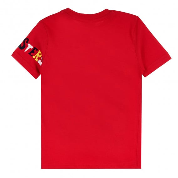Памучна тениска Monsters за момче, червена ALG 381898 4