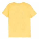 Памучна тениска с къс ръкав Dino Puzzle за момче, жълта ALG 381986 4