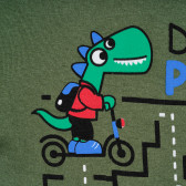 Памучна тениска с къс ръкав Dino Puzzle за момче, зелена ALG 381992 2